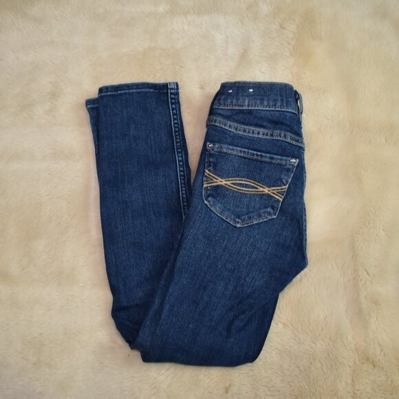 Abercrombie Kids Highrise Distressed Jean Leggings Slim Size 7/8 - Picture 1 of 12